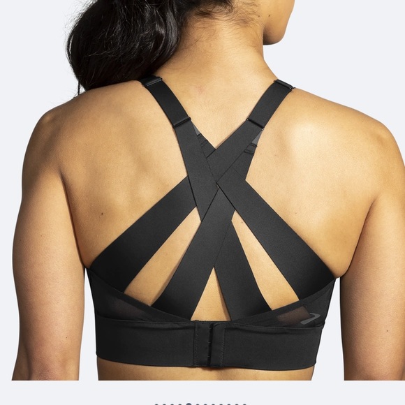 Brooks drive interlace run sports bra black 38 A/B - Picture 2 of 13